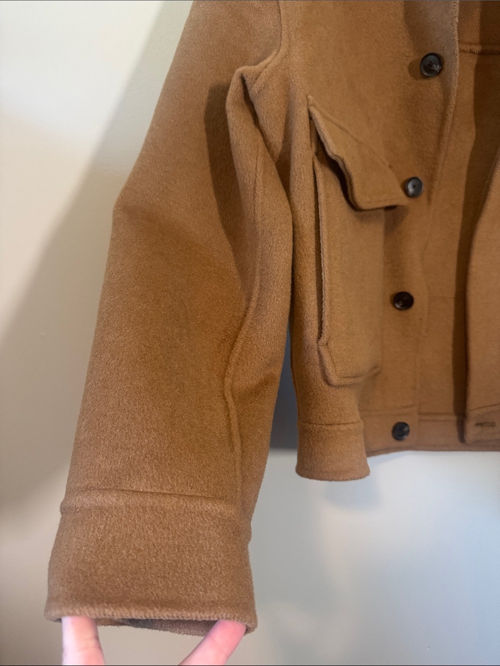 Zara Men’s Brown Wool Blend Shacket - Picture 3 of 7